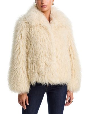 Geraldine Faux Curly Fur Coat