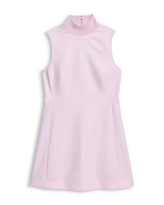 Sleeveless Mock Neck Wool Dress