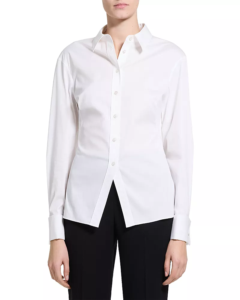 Theory Cutaway Collared Button Up Shirt