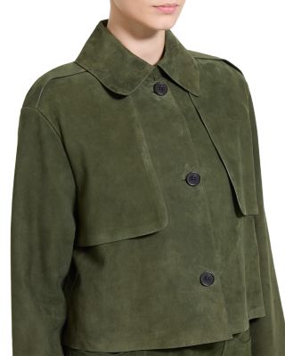 Reece Cropped Suede Trench Coat - thumbnail 8