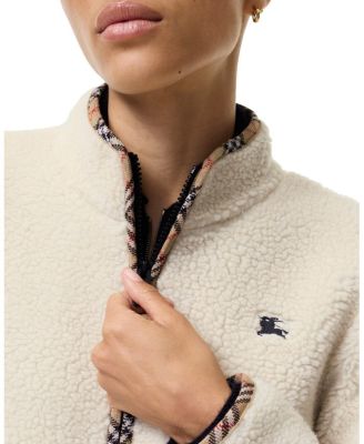 Cropped Wool Cashmere Blend Fleece Jacket - thumbnail 3