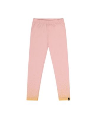 Girls' Organic Cotton Glitter Hem Elastic Waist Leggings - Big Kid