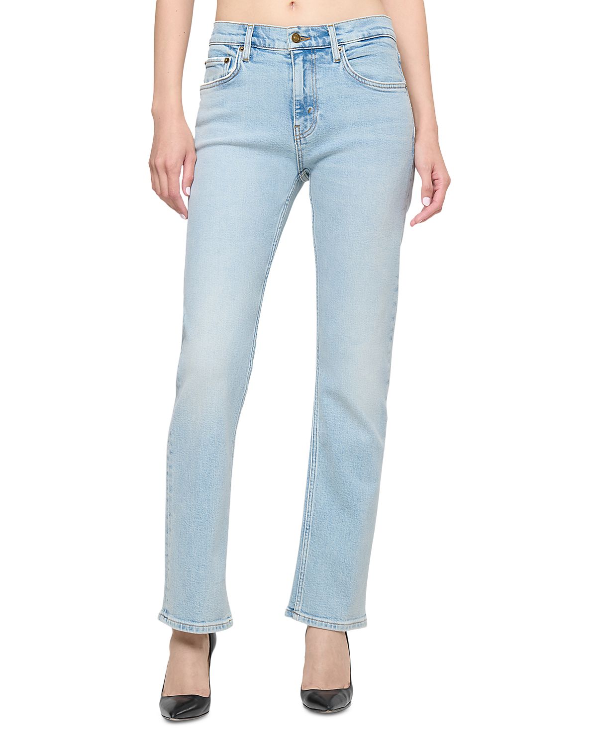 Re/Done Blondie Mid Rise Straight Jeans