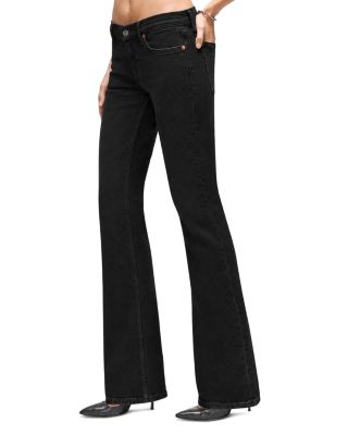 The Low Rise Micro Bootcut Jeans in Black - thumbnail 3