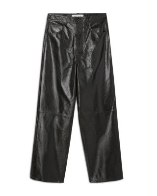 Rohe Bruun Lacquer Baggy Leather Trousers