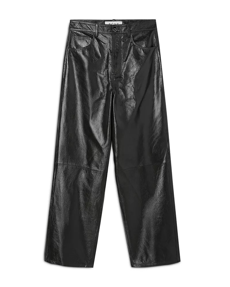 Rohe Bruun Lacquer Baggy Leather Trousers