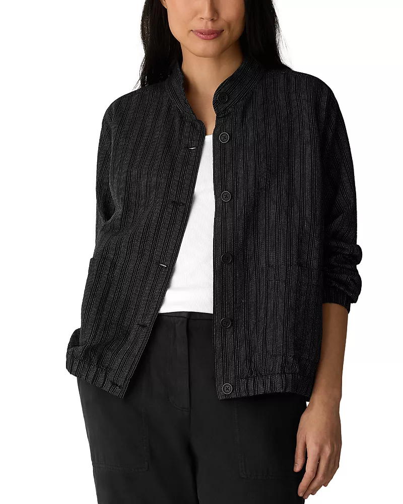 Eileen Fisher Stand Collar Jacket