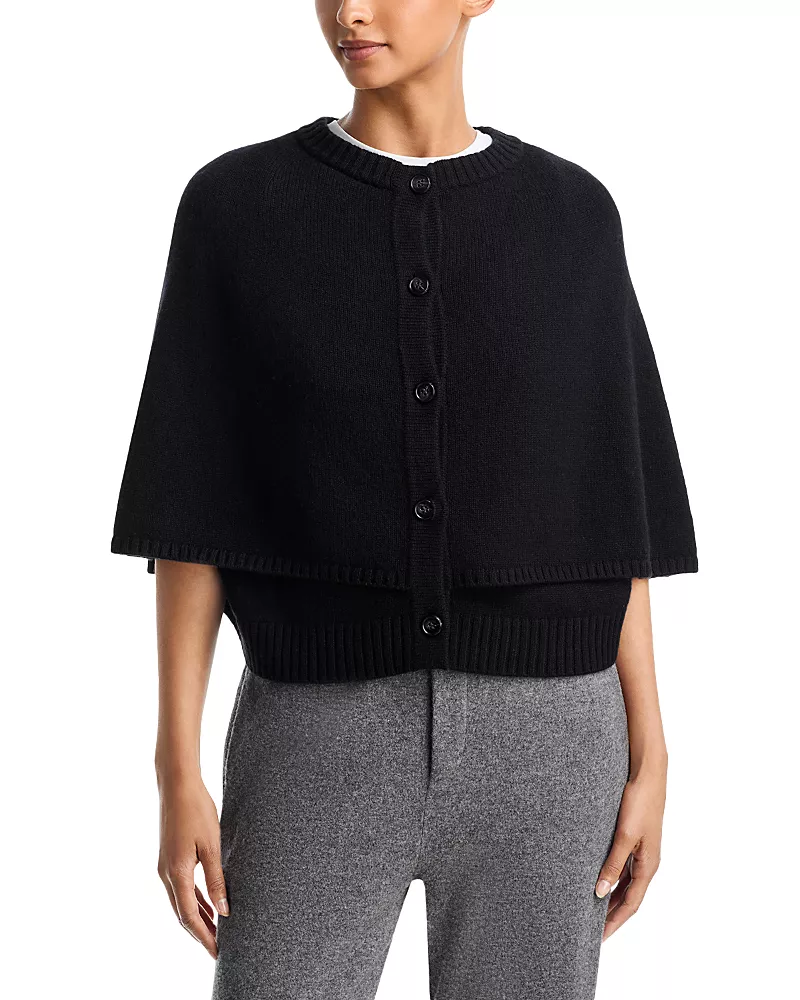 Lisa Yang Quinnie Cashmere Button Front Cape