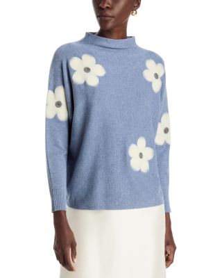 Embroidered Funnel Neck Sweater
