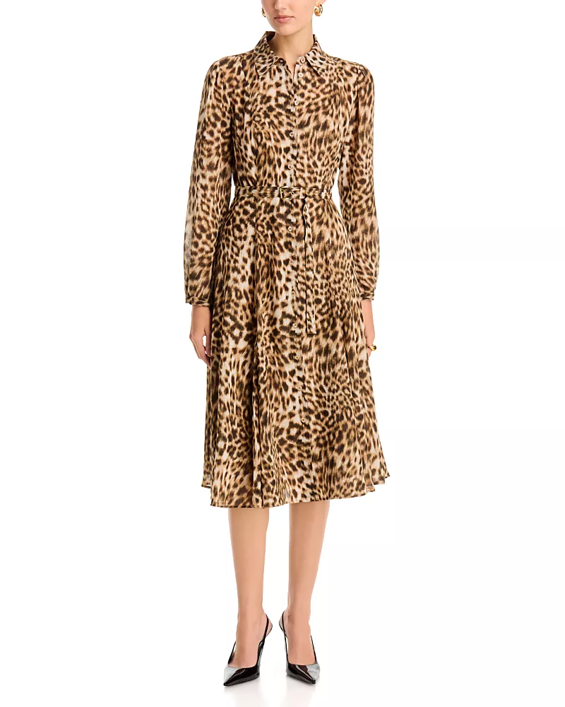 Michael Kors Belted Midi Shirt Dress
