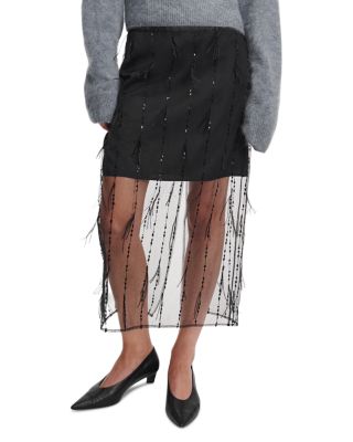 Geena Embellished Column Skirt