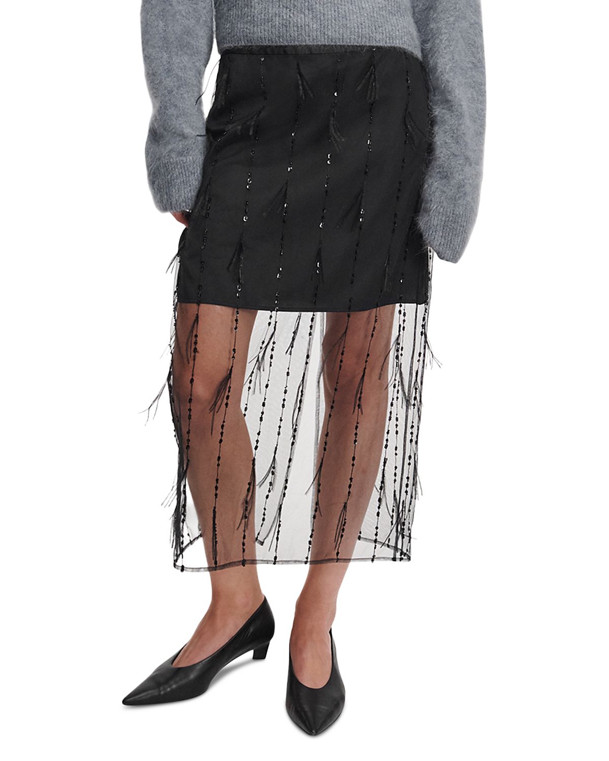 rag & bone Geena Embellished Column Skirt