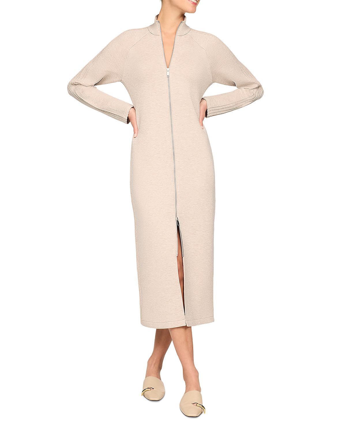 Spanx AirEssentials Pintuck Zip Front Maxi Dress