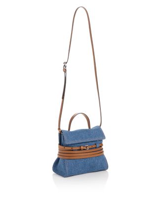 Tie Me Denim Crossbody Bag