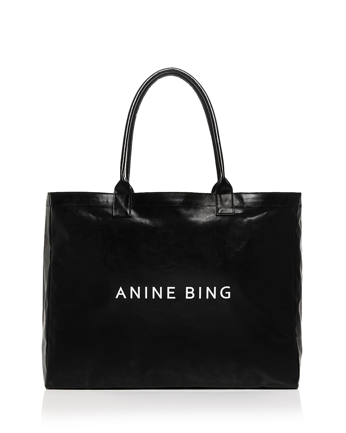 Anine Bing Leo Large Coated Canvas Tote Bag