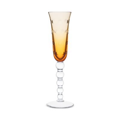 Bubbles Amber Champagne Flute