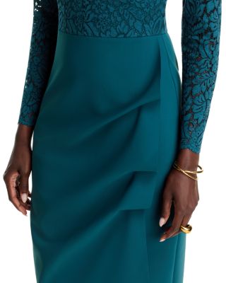 Maode Lace Bodice V Neck Dress - thumbnail 8