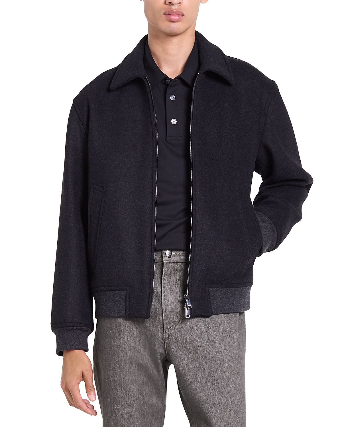 Theory Melton Wool Bomber Jacket