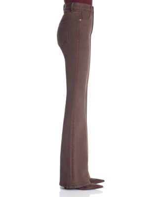 Beverly Coated High Rise Bootcut Jeans in Espresso - thumbnail 4