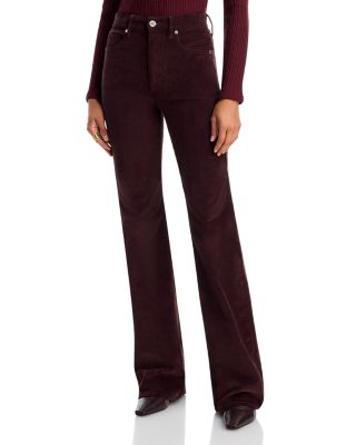 Crosbie Corduroy High Rise Wide Leg Jeans in Espresso