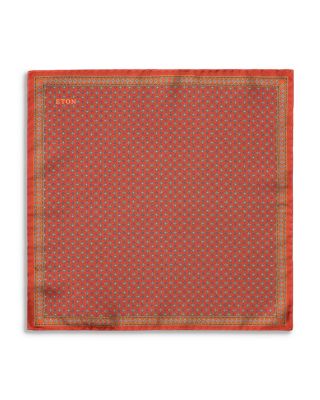 Micro Floral Dyed Silk Twill Pocket Square