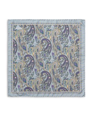 Eton Paisley Silk Twill Pocket Square