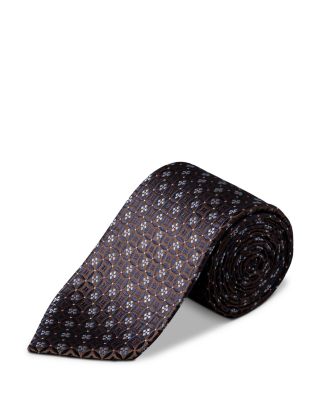 Floral Medallion Woven Silk Tie