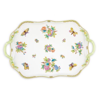 Queen Victoria Rectangular Tray with Branch Handles