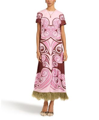  Swing Dress With Feathers