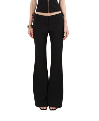 Side Tie Low Rise Slim Fit Trousers