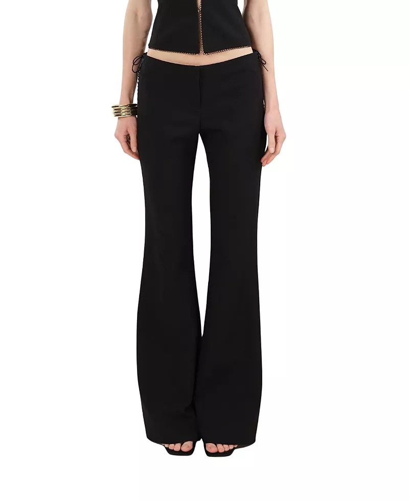 Nocturne Side Tie Low Rise Slim Fit Trousers