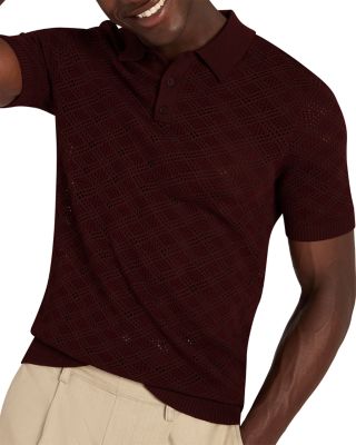 Geometric Stitch Polo Shirt
