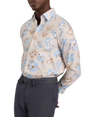 Kingsly Relaxed Painted Floral Print Shirt