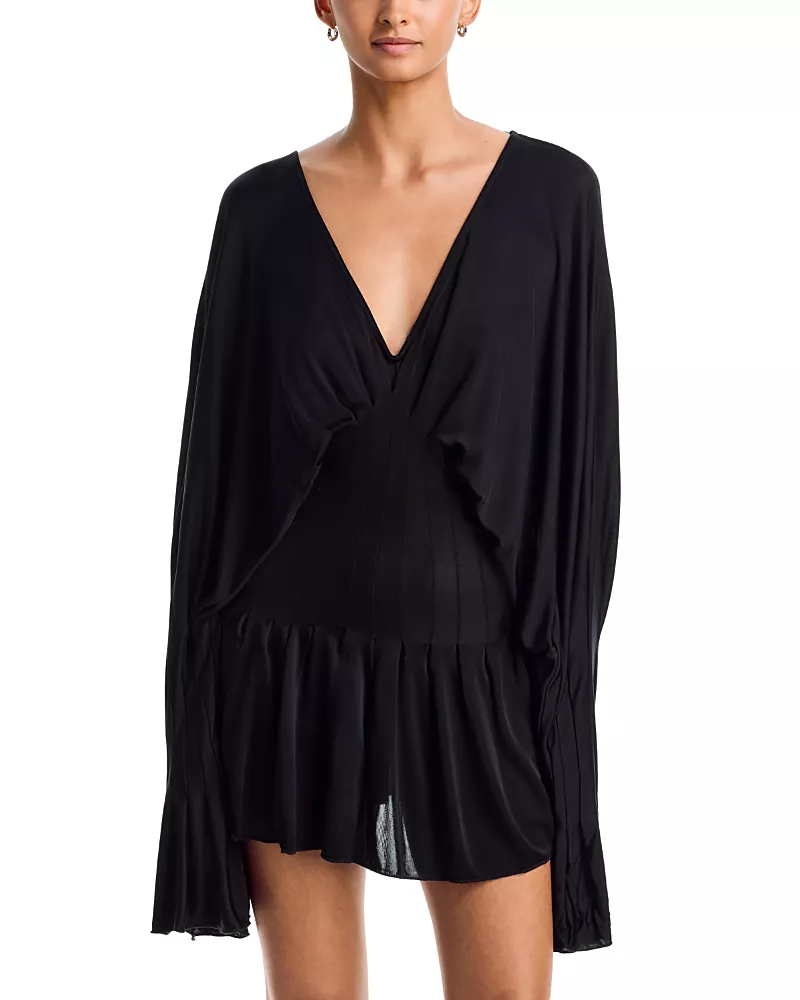 Aya Muse Alta Plunging V-neck Mini Dress