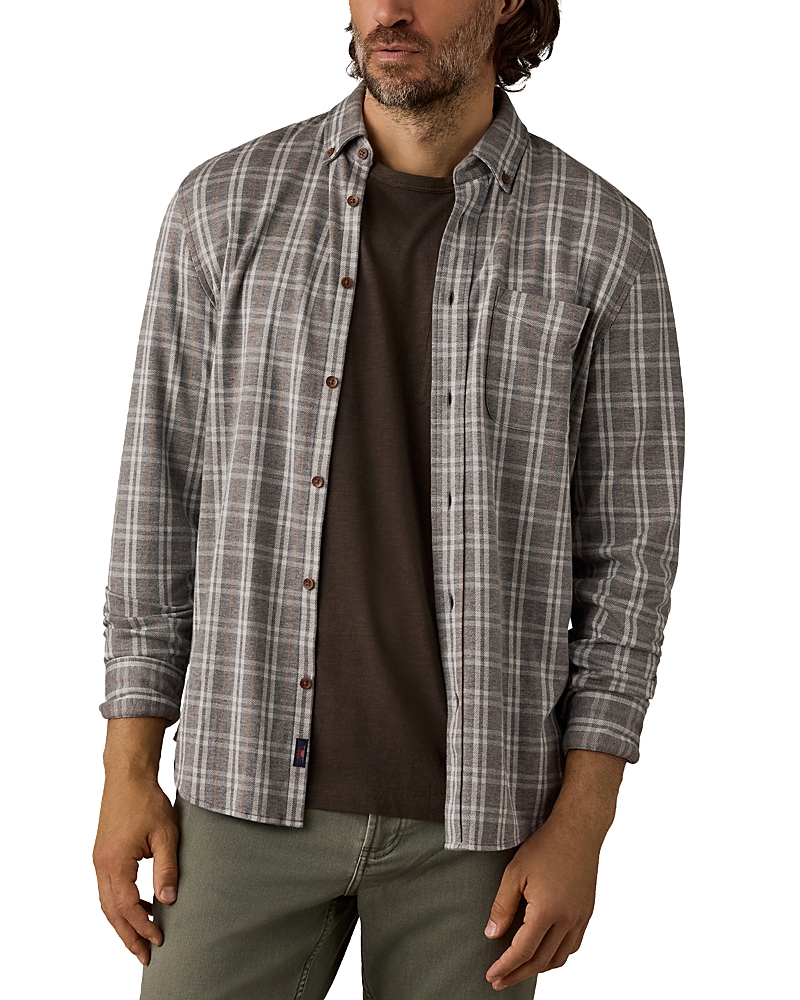 Faherty Coastline Knit Plaid Button Down Shirt