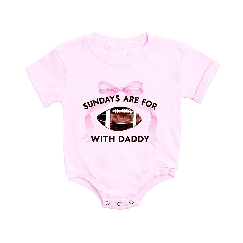 Sweet Wink Girls' Sundays Are For Football Short Sleeve Romper - Baby