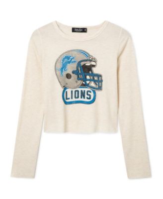 Junk Food Clothing Women's Detroit Lions Helmet Crop Thermal