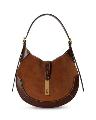 Polo ID Small Suede Shoulder Bag