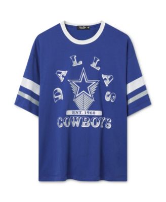 Women's NFL Dallas Cowboys Glitter Boxy Ringer