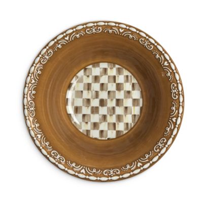 Mocha Check Gingerbread Small Bowl