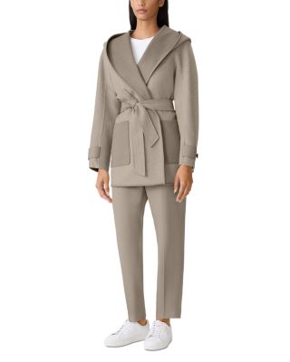 Paya Wool Herringbone Wrap Coat