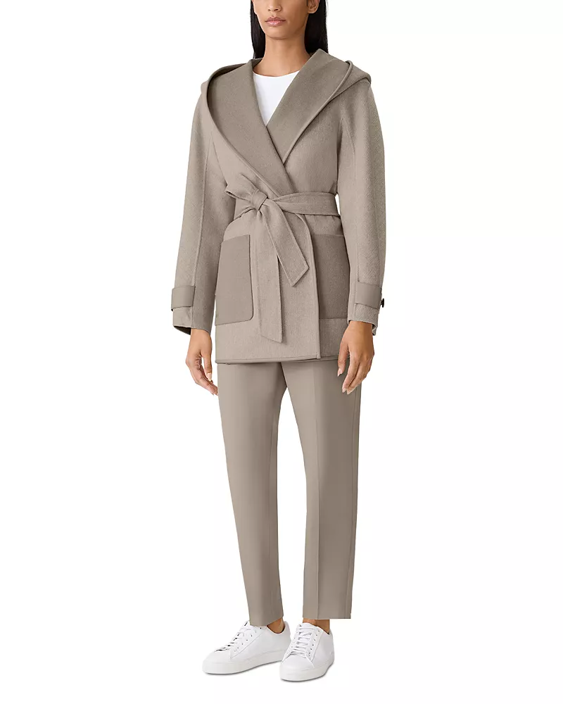 Mackage Paya Wool Herringbone Wrap Coat