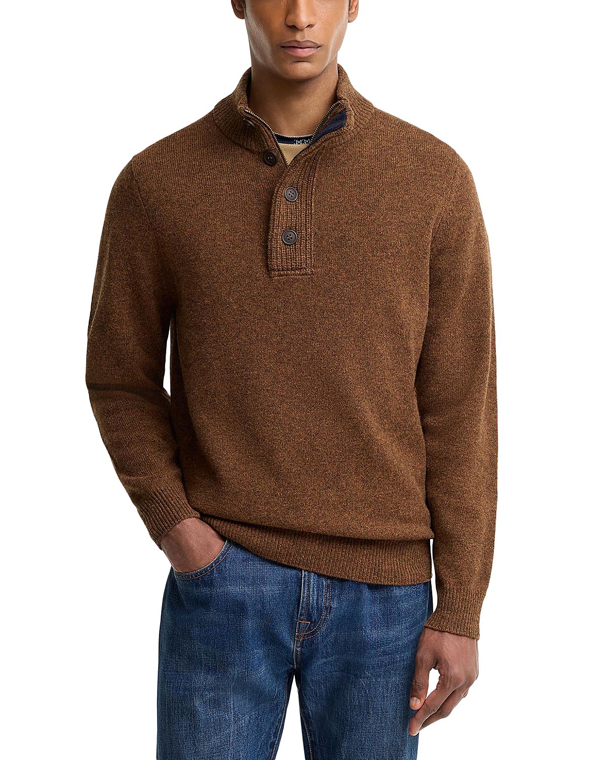 Barbour Essential Patch Wool Half Zip Sweater