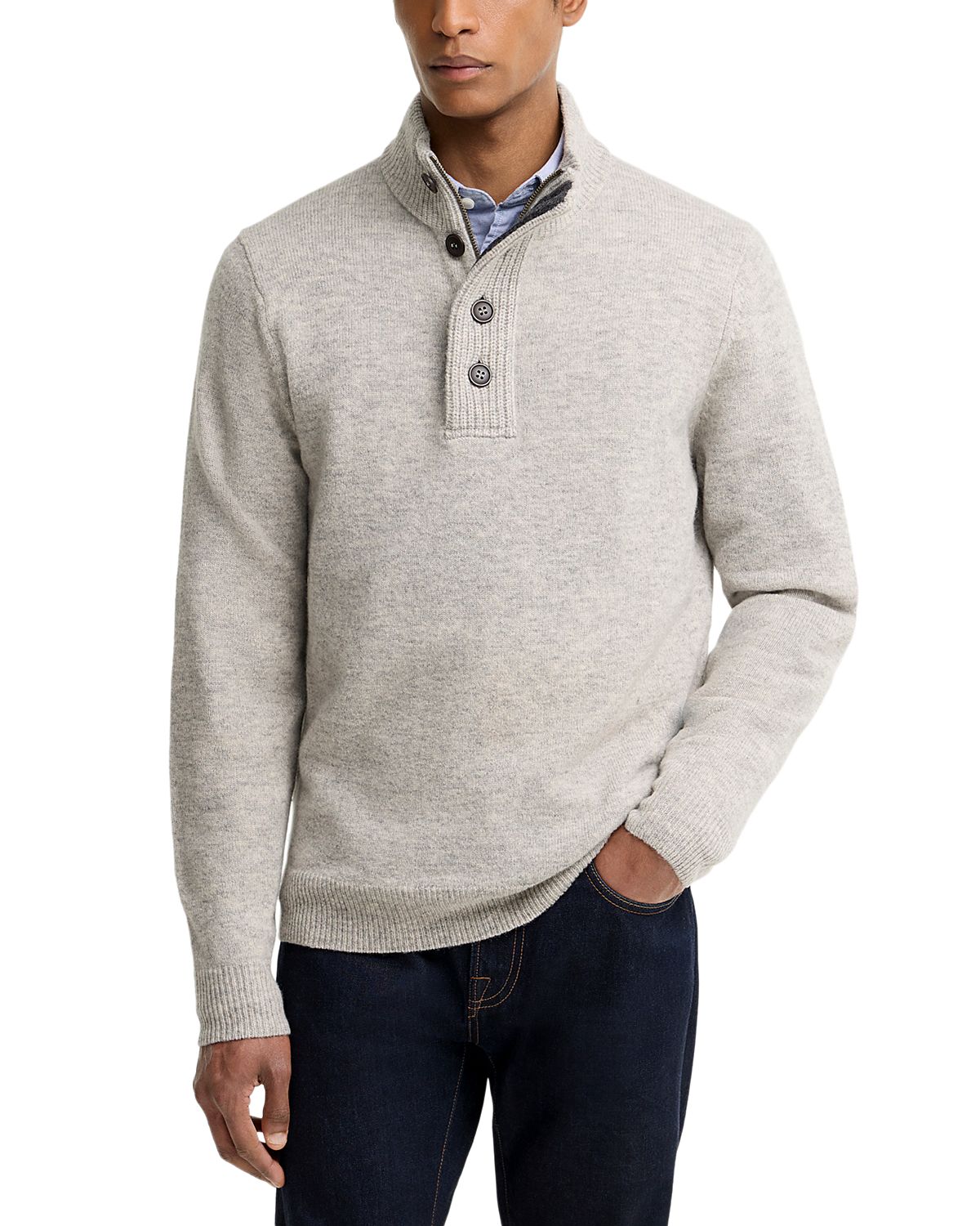 Barbour Essential Patch Wool Half Zip Sweater