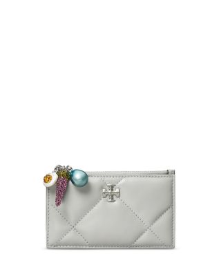 Kira Diamond Quilt Charm Leather Card Case