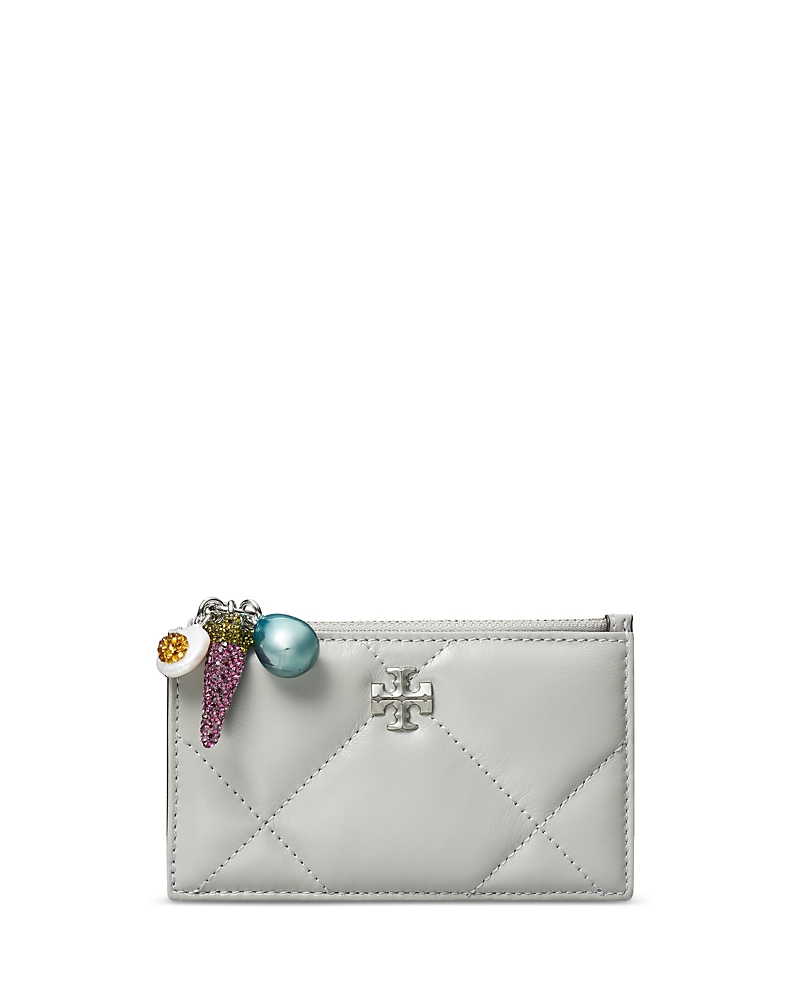 Tory Burch Kira Diamond Quilt Charm Leather Card Case · OS