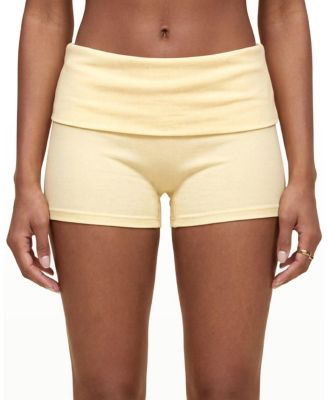 Edikted Audrea Ribbed Foldover Biker Shorts
