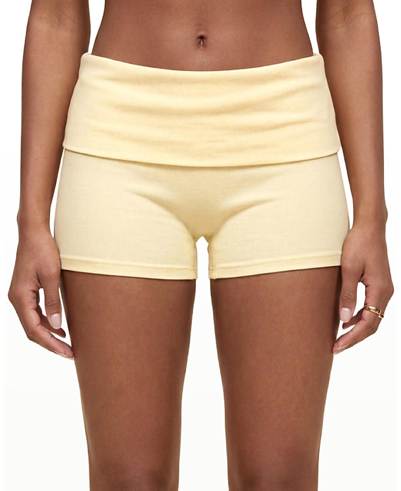 Edikted Audrea Ribbed Foldover Biker Shorts
