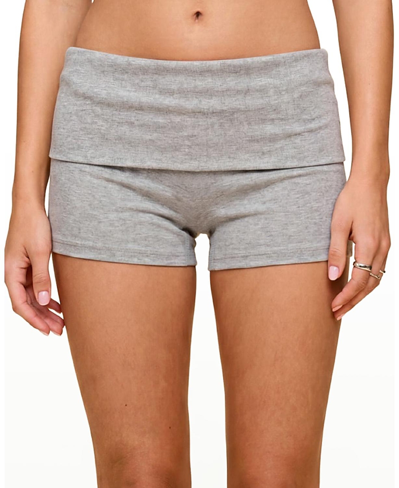 Edikted Audrea Ribbed Foldover Biker Shorts