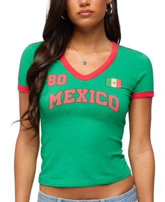 Edikted Mexico 08 V Neck T Shirt